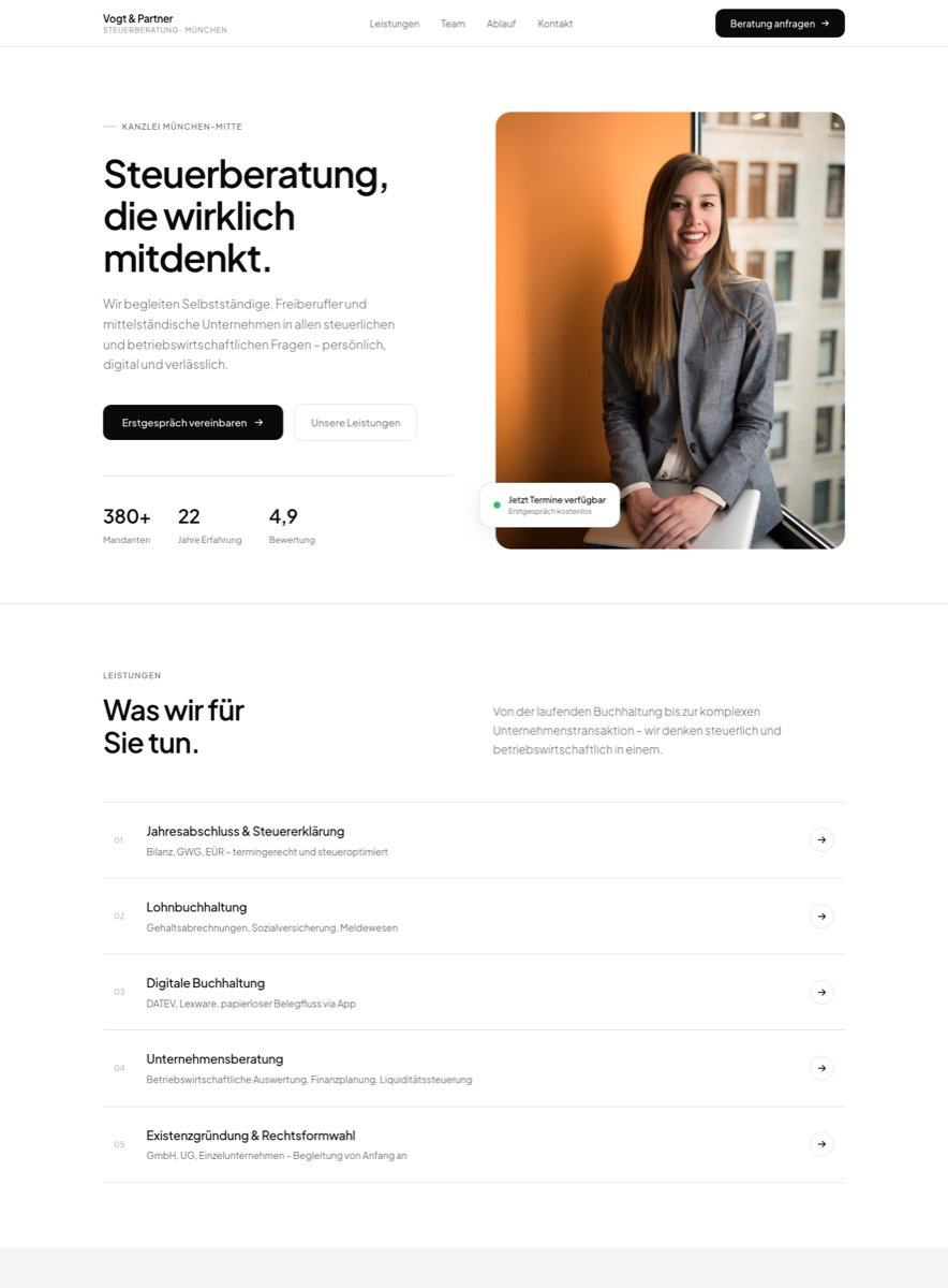 Vogt & Partner Konzept
