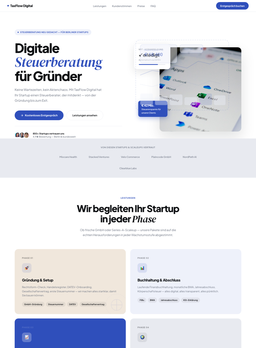 Digital Steuern Konzept